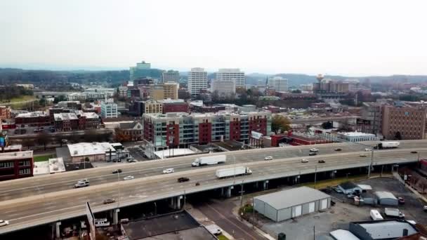 Aerial Pullout Knoxville Tennessee Knoxville Knoxville Tenn — Video Stock