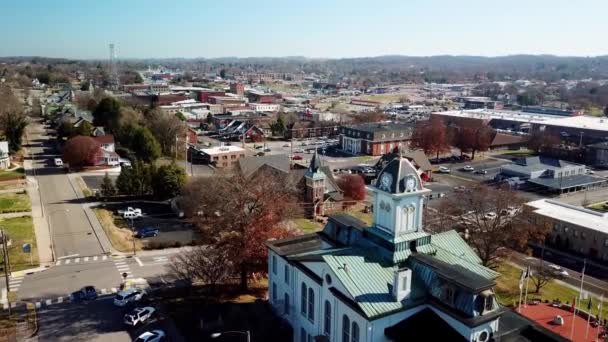 Morristown Tennessee Vliegt Het Hamblen County Courthouse Morristown Morristown Tenn — Stockvideo