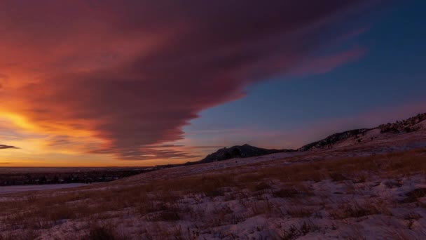 Temps Écoulé Depuis Lever Soleil Sur Les Rocheuses — Video