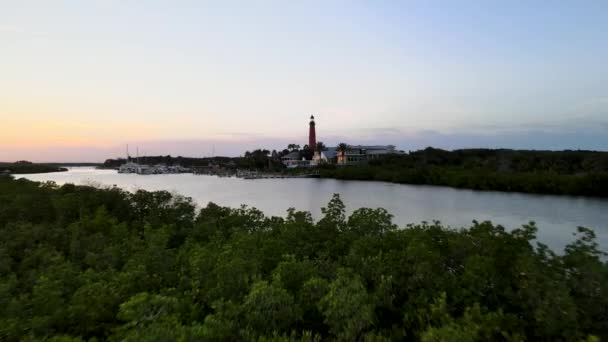 Filmvetítés Floridai Ponce Inlet Világítótoronyról — Stock videók
