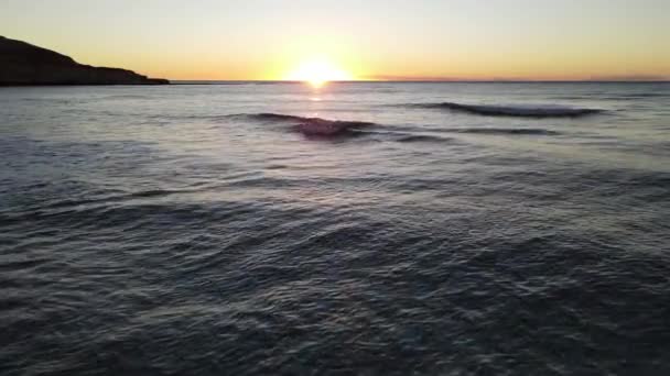 Slow Motion Shot Waves Crashing Sunset Port Noarlunga South Australia — Stock Video