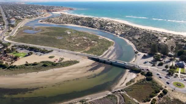 Looking Mouth Onkaparinga River Port Noarlunga South Australia — Stock Video