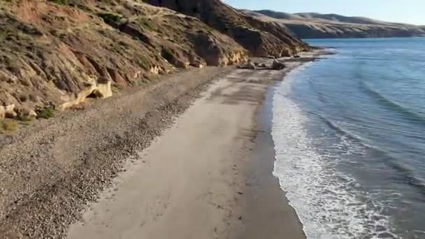 Eroded Coast Line South Australian Beach Sellicks Beach South Australia — Stock Video