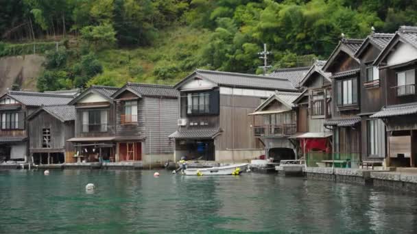 Kuzey Kyoto Japonya Daki Tekne Evleri Ine Cho Funaya Kasabası — Stok video