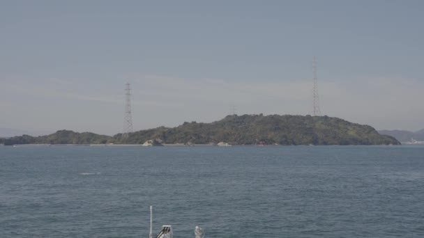 Okunoshima Καθιέρωση Shot Από Χιροσίμα Ferry — Αρχείο Βίντεο
