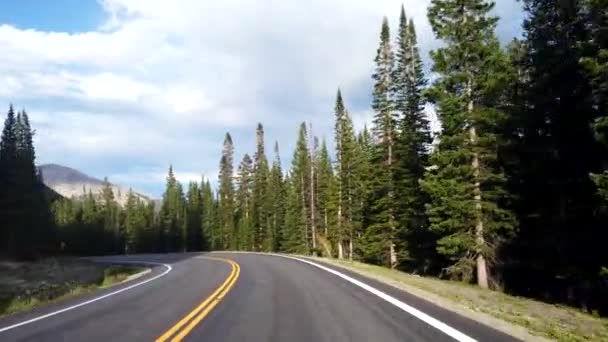Pov Filmagens Condução Nas Montanhas Rochosas Colorado — Vídeo de Stock