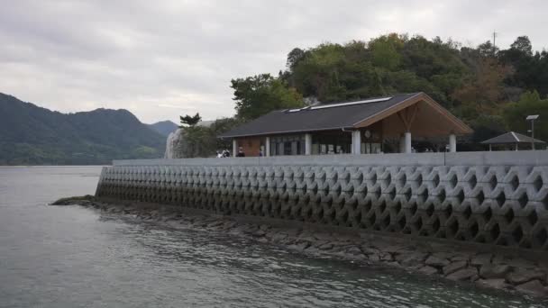 Pelabuhan Okunoshima Prefektur Hiroshima Penembakan — Stok Video