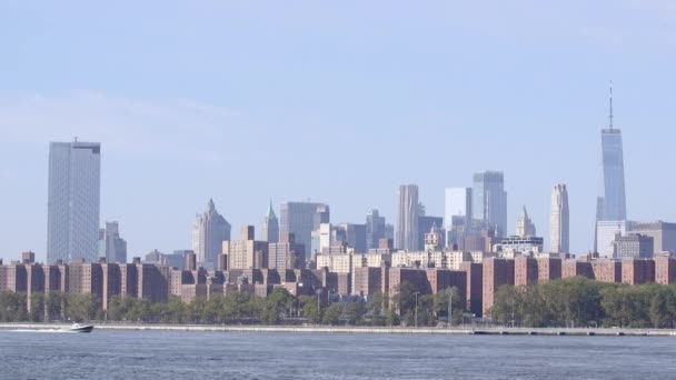 Distretto Finanziario Manhattan New York City Dall Altra Parte Dell — Video Stock