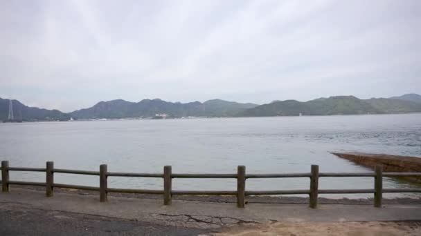 Japans Inland Sea Setouchi Naikai Shore Okunoshima Island Tiro Pan — Vídeo de Stock