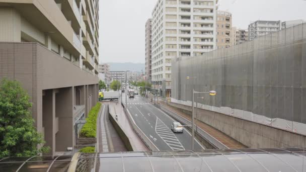 Japán Városrész Borús Időjárás Minami Kusatsu Shiga Prefektúra — Stock videók