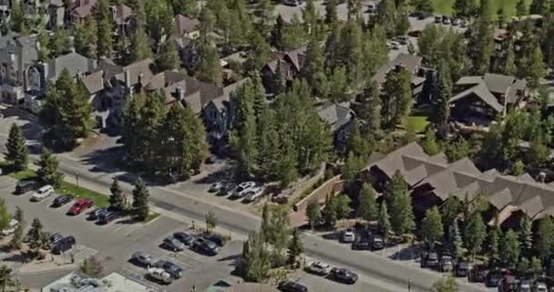 Breckenridge Colorado Aerial V13 Peace Town Composed Different Cabin Houses — 图库视频影像