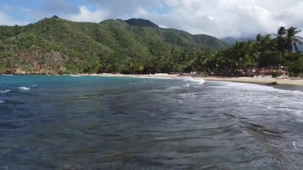 Letecký Pohled Záliv Cepe Beach Aragua State Venezuela Přední Nízký — Stock video