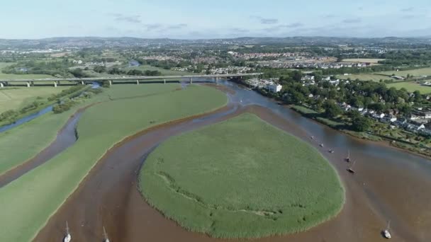 Área Urbana Más Amplia Exeter Devon Una Mezcla Naturaleza Civilización — Vídeo de stock