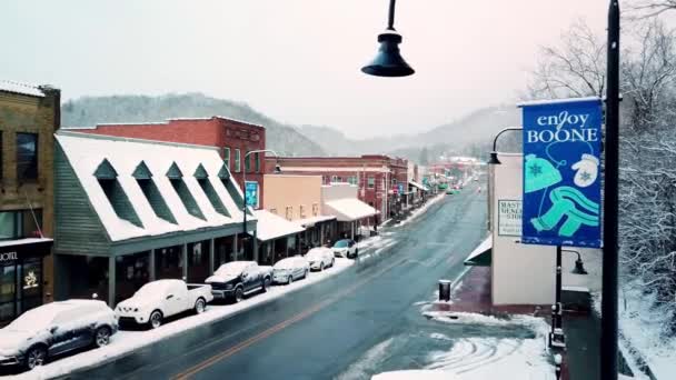 Boone Boone Carolina Norte Neve Longo King Street — Vídeo de Stock