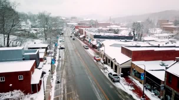 ブーンNc ノースカロライナ州雪の中 — ストック動画