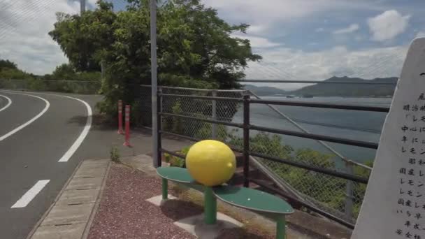 Shimanami Kaido Japonia Lemon Rest Stone Historią Hodowli Cytryny — Wideo stockowe