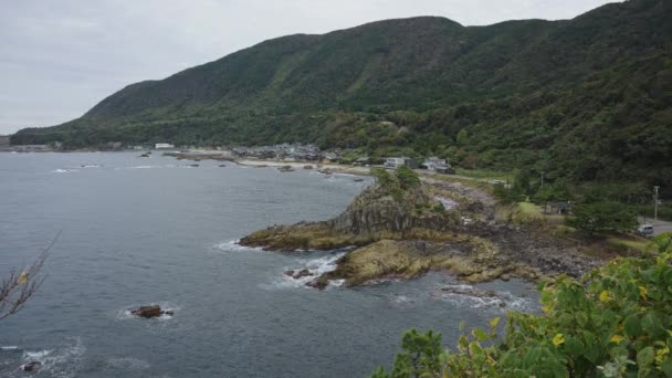 Costa Hokojima Província Fukui Japão Mar Japão Estabelecendo Tiro — Vídeo de Stock