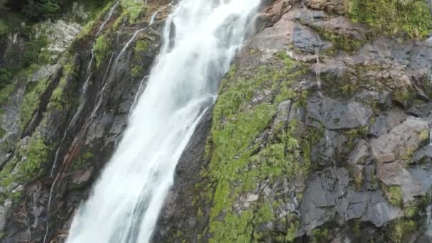 Ohko Wasserfall Langsam Steigt Der Peak Auf Yakushima Japan — Stockvideo