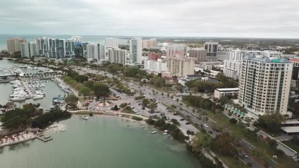 Tiro Aéreo Sarasota Florida Skyline — Vídeo de Stock