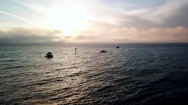 Bateaux Coucher Soleil Clearwater Floride Clearwater Beach Floride — Video