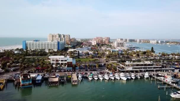 Marina Flyover Clearwater Florida Clearwater Beach Florida — Stock video