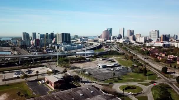 Воздушная Tampa Florida Skyline — стоковое видео