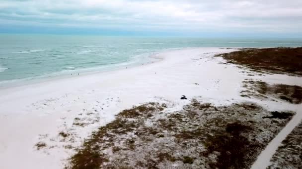 Fast Aerial Lido Beach Lido Key Nära Sarasota Florida — Stockvideo