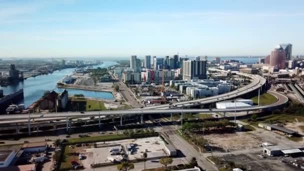 Tampa Florida Port Area Zoom — Vídeo de Stock
