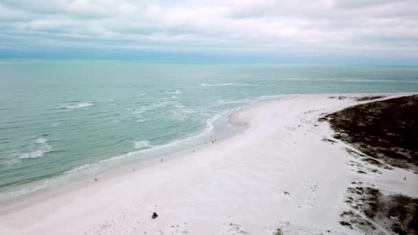 Aerial Tilt Lido Beach Lido Key Nära Sarasota Florida — Stockvideo