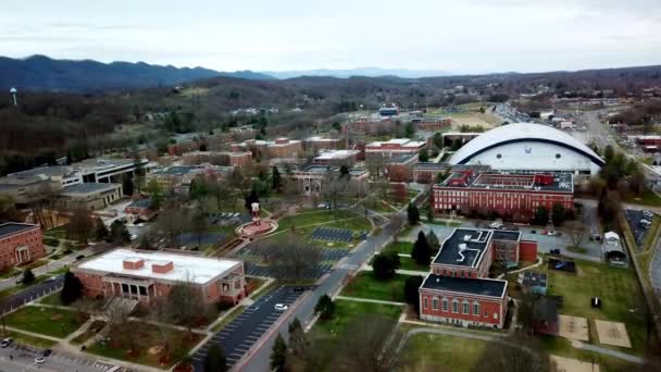 Aerial Push East Tennessee State University Johnson City Tennessee Johnson — Wideo stockowe