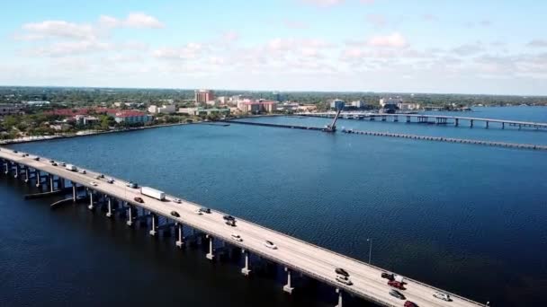 Elevada Inclinación Aérea Hasta Bradenton Florida Bradenton Fla — Vídeo de stock
