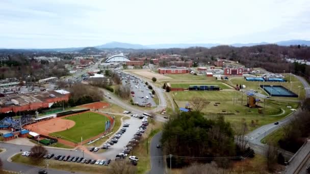 East Tennessee State University Johnson City Tennessee Aerial Etsu Campus — Stockvideo