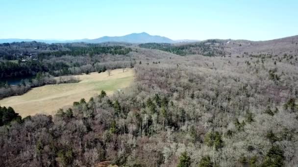 Großvater Berg Der Distanz Luftaufnahme Von Watauga County North Carolina — Stockvideo