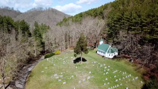 High Air Johns Igreja Episcopal Valle Crucis — Vídeo de Stock