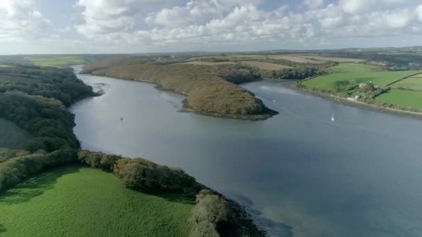 英国康沃尔的场景 从空中用无人机看到的 — 图库视频影像