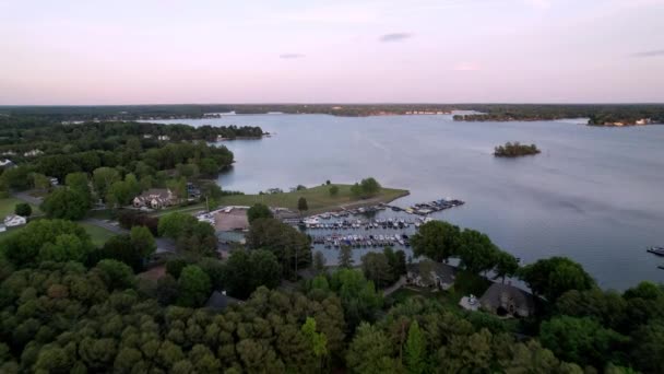 Lake Norman Aerial Lake Norman Lake Norman North Carolina — Vídeo de stock