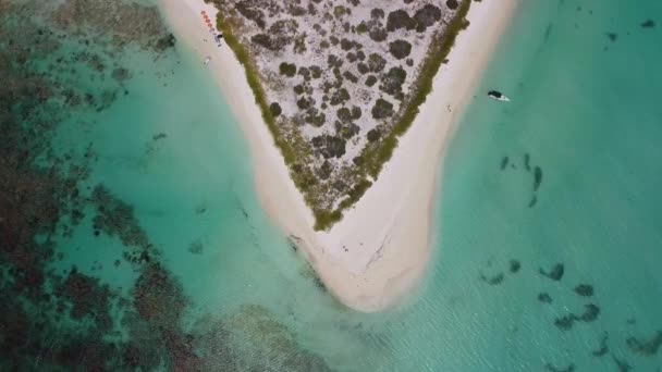 Overhead Shot Tortugillos Island Tortuga Island Venezuela — Vídeo de Stock