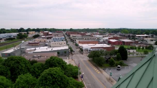 Aerial Pullout City Hall Gaffney Gaffney Południowa Karolina — Wideo stockowe