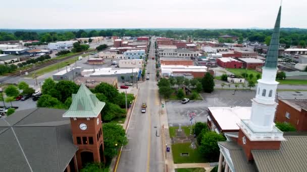 Aerial Push Gaffney Gaffney South Carolina — 비디오