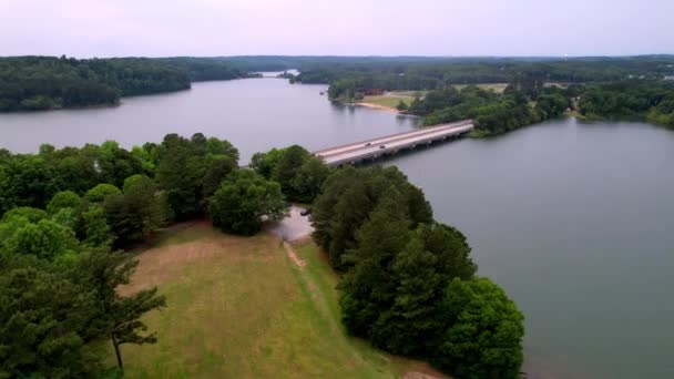 Lake Hartwell Fronteira Com Universidade Clemson Clemson Clemson South Carolina — Vídeo de Stock