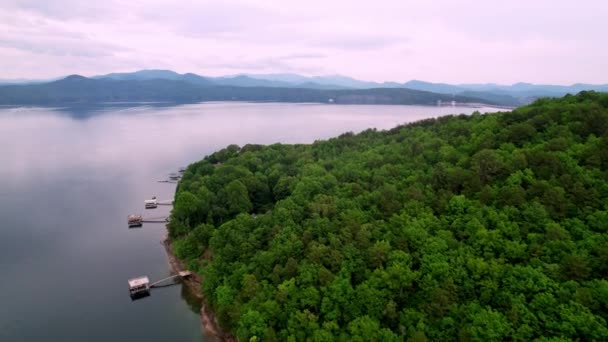 Lake Jocassee Aerial Lake Jocassee Lake Jocassee South Carolina — Vídeo de Stock