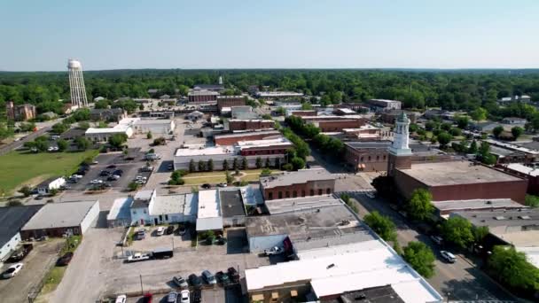 Aerial Hög Pullout Camden Camden South Carolina Small Town America — Stockvideo