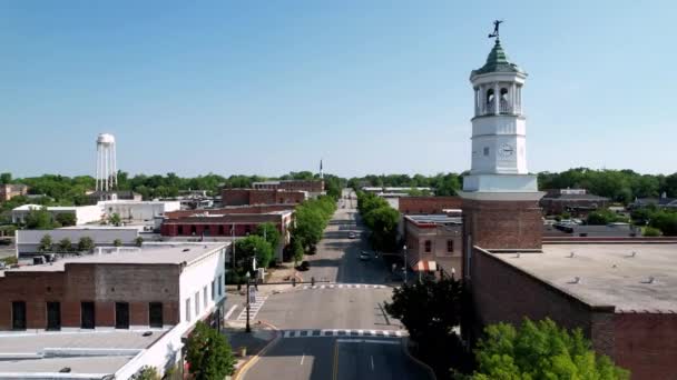 Pequeña Ciudad America Camden Camden South Carolina Ópera Ayuntamiento Torre — Vídeo de stock