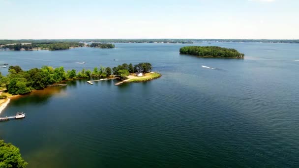 Passeios Barco Lago Murray Lago Murray Carolina Sul — Vídeo de Stock