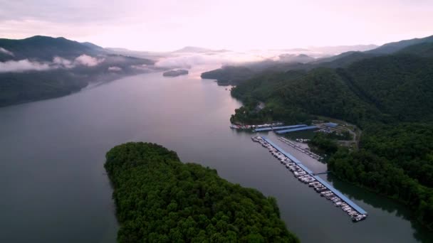 Marina Sul Lago Watauga Nel Tennessee Orientale Watauga Lake Tennessee — Video Stock