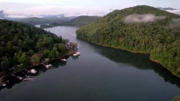 Aerial Tlit Watauga Lake Nel Tennessee Orientale Appena Fuori Elizabethton — Video Stock