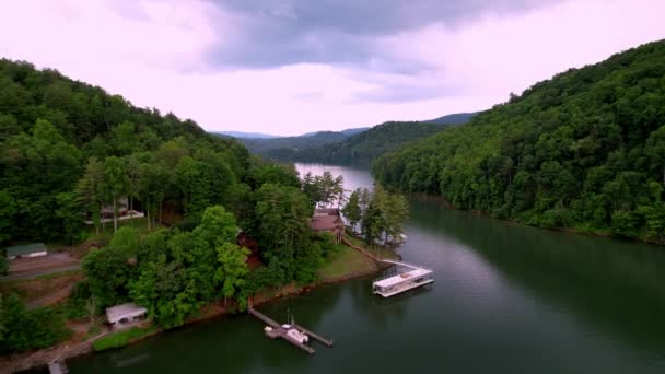 Immobilien Ufer Des Watauga Lake East Tennessee Der Nähe Von — Stockvideo