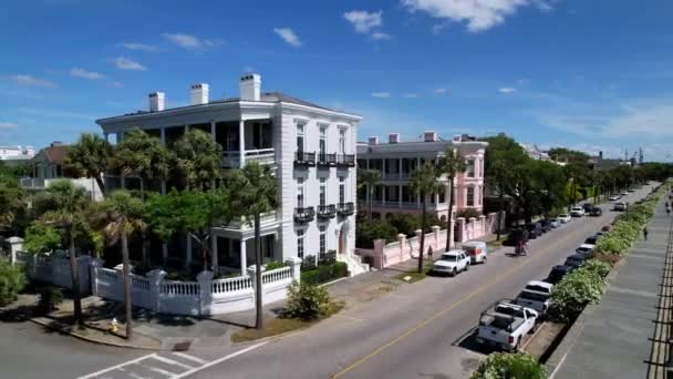 Charleston Charleston Carolina Del Sur Aerial Pullout Battery — Vídeos de Stock