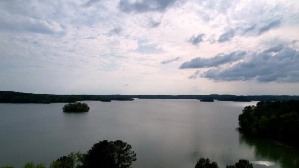 Lake Russell Lake Russell South Carolina Reservoir Aerial — Stock video