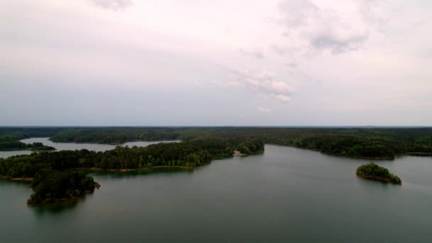 Lake Russell Reservoir Aerial High Shot — Stock video